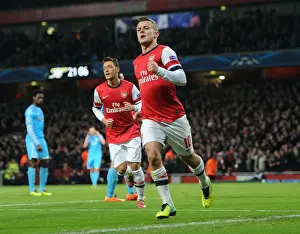 Arsenal V Marseille 2013-14 Prints: Jack Wilshere's Brilliant Brace: Arsenal's Victory Over Marseille in the Champions League