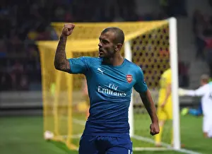 FC BATE Borisov V Arsenal 2017-18 Prints: Jack Wilshere's Euphoric Moment: Arsenal's Goal in Europa League Against FC BATE Borisov