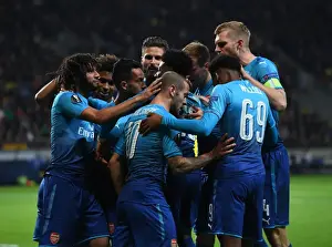 FC BATE Borisov V Arsenal 2017-18 Prints: Jack Wilshere's Europa League Goal Celebration: Arsenal's Victory over FC BATE Borisov