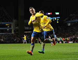 Aston Villa V Arsenal 2013-14 Prints: Jack Wilshere's Goal: Aston Villa vs. Arsenal, Premier League 2013-14