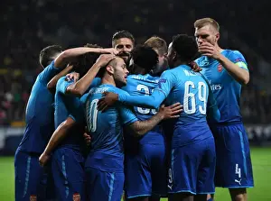 FC BATE Borisov V Arsenal 2017-18 Prints: Jack Wilshere's Goal Celebration: Arsenal's Victory Over FC BATE Borisov in UEFA Europa League
