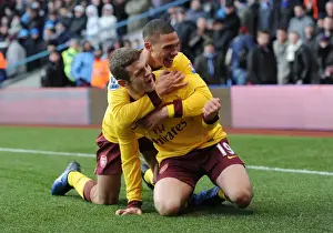 Jack Wilshere's Goal Celebration with Kieran Gibbs: Arsenal's 4-2 Victory over Aston Villa