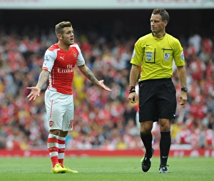 Arsenal V Manchester City 2014-15 Prints: Jack Wilshere's Passionate Protest