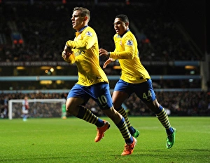 Aston Villa V Arsenal 2013-14 Prints: Jack Wilshere's Stunner: Arsenal's First Goal vs. Aston Villa (2013-14)