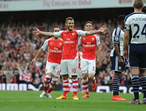 Arsenal V West Bromwich Albion 2014/15 Prints: Jack Wilshere's Triumph: Arsenal's Game-Winning Goal vs