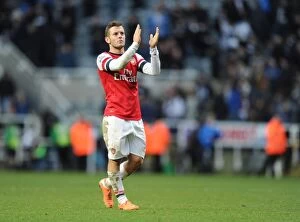 Newcastle United Collection: Jack Wilshere's Triumphant Goal Celebration: Arsenal's Victory Over Newcastle United (2013-14)