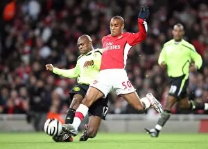 Images Dated 11th November 2008: Jay Simpson (Arsenal) Emmerson Boyce (Wigan)
