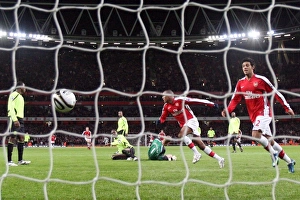 Images Dated 11th November 2008: Jay Simpson celebrates scoring his and Arsenals 1st