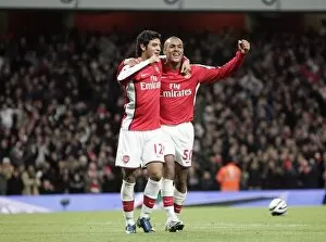 Images Dated 11th November 2008: Jay Simpson celebrates scoring his and Arsenals 2nd
