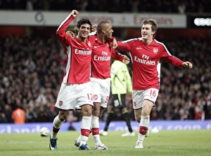 Images Dated 11th November 2008: Jay Simpson celebrates scoring his and Arsenals 2nd
