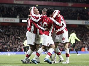 Images Dated 11th November 2008: Jay Simpson celebrates scoring his and Arsenals 2nd