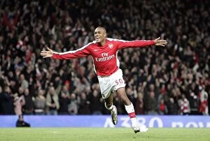 Images Dated 11th November 2008: Jay Simpson celebrates scoring his and Arsenals 2nd goal