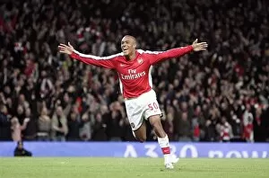 Images Dated 11th November 2008: Jay Simpson celebrates scoring his and Arsenals 2nd goal
