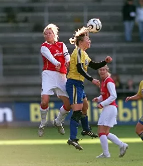Brondby v Arsenal Ladies 2006-07 Collection: Jayne Ludlow (Arsenal) Anne Dot Eggers Nielsen (Brondby)