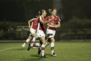 Arsenal Ladies v FC Zurich Frauen 2008-9 Collection: Jayne Ludlow celebrates scoring her 1st goal Arsenal s