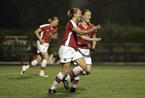 Arsenal Ladies v FC Zurich Frauen 2008-9 Collection: Jayne Ludlow celebrates scoring her 1st goal Arsenal s