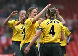 Jayne Ludlow and Ciara Grant: Celebrating Arsenal's Second Goal in FA Cup Final Victory