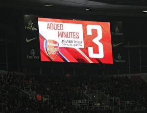 Images Dated 2nd February 2014: Jean Richards Arsenal watch sponsor. Arsenal 2: 0 Crystal Palace. Barclays Premier League