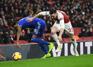 Arsenal V Cardiff City 2018-19 Prints: Jenkinson vs. Mendez-Laing: A Premier League Showdown at Emirates Stadium