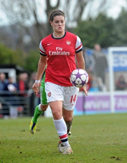 Arsenal Ladies V Wolfsburg 2012-13 Prints: Jennifer Beattie in Action: Arsenal Ladies vs