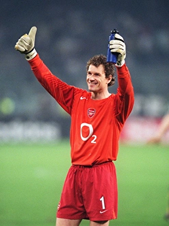 Lehmann Jens Collection: Jens Lehmann (Arsenal) celebrates at the final whistle. Juventus 0: 0 Arsenal