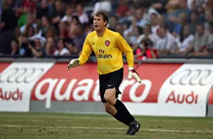 Salzburg V Arsenal 2007-08 Prints: Jens Lehmann: Arsenal's Wall in Salzburg - 1:0 Pre-Season Victory