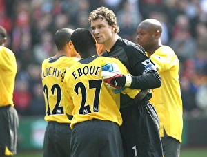 Lehmann Jens Collection: Jens Lehmann and Emmanuel Eboue (Arsenal)
