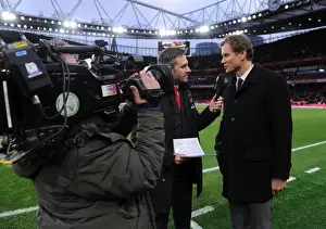 Arsenal V AFC Bournemouth 2016/17 Prints: Jens Lehmann Interviewed at Arsenal vs AFC Bournemouth: Premier League Clash at Emirates Stadium
