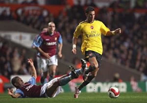 Aston Villa v Arsenal 2006-7 Collection: Jeremie Aliadiere (Arsenal) Wilfred Bouma (Aston Villa)