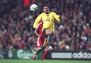 Liverpool v Arsenal - Carling Cup Collection: Jermie Aliadiere races through to score Arsenals 1st goal