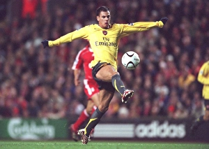 Liverpool v Arsenal - Carling Cup Collection: Jermie Aliadiere races through to score Arsenals 1st goal