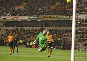Images Dated 7th November 2009: Jody Craddock deflects the ball past Wolves goalkeeper