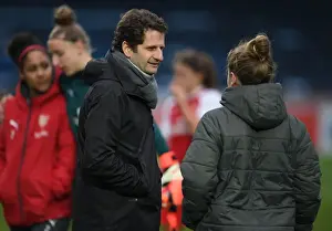Reading Ladies Fc V Arsenal Women 2017-18 Prints: Joe Montemurro and Kim Little: A Moment with Arsenal Ladies after their Win against Reading FC Women