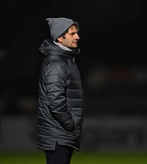 Arsenal Women V Birmingham City Women - WSL Continental Cup 2018-19 Prints: Joe Montemurro Leads Arsenal Women Against Birmingham City in FA WSL Continental Tyres Cup