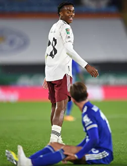 Joe Willock in Action: Arsenal vs. Leicester City - Carabao Cup Showdown