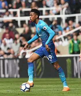 Newcastle United V Arsenal 2017-18 Prints: Joe Willock in Action: Arsenal's Midfield Star Shines Against Newcastle United