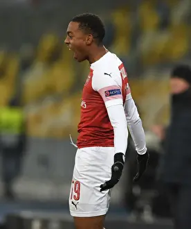 FC Vorskla Poltava V Arsenal 2018-19 Prints: Joe Willock Hat-Trick: Arsenal's Dominance in Europa League against Vorskla Poltava