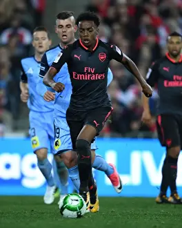 Sydney FC V Arsenal - 2017-18 Prints: Joe Willock Outmaneuvers Christopher Zuvela: Arsenal's Pre-Season Triumph