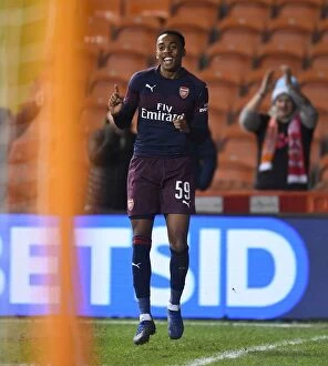 Images Dated 5th January 2019: Joe Willock Scores First: Arsenal Triumphs in FA Cup Third Round at Blackpool