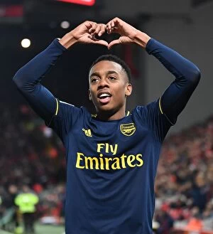 Liverpool v Arsenal - Carabao Cup 2019-20 Collection: Joe Willock's Brace: Arsenal's 5-5 Thriller at Anfield - Carabao Cup 2019-20