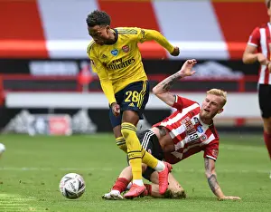 Sheffield United V Arsenal - FA Cup 2019-20 Prints: Joe Willock's Slick Moves: Outsmarting Olivier McBurnie in Arsenal's FA Cup Quarterfinal Victory