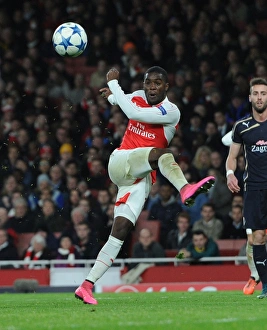 Arsenal V Dinamo Zagreb 2015-16 Prints: Joel Campbell in Action: Arsenal vs. Dinamo Zagreb, UEFA Champions League 2015-16