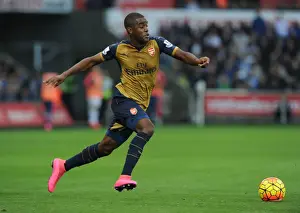 Swansea City V Arsenal 2015-16 Prints: Joel Campbell in Action: Arsenal vs Swansea City (2015-16)