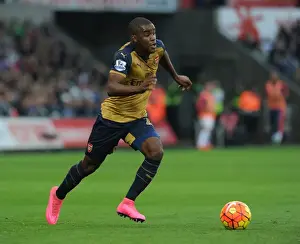 Swansea City V Arsenal 2015-16 Prints: Joel Campbell in Action: Arsenal vs Swansea City (2015-16)