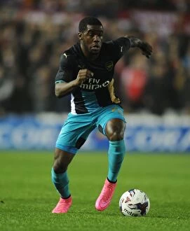 Images Dated 27th October 2015: Joel Campbell in Action: Arsenal's Capital One Cup Battle at Sheffield Wednesday, 2015-16