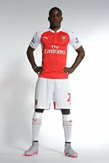 Arsenal 1st Team Photocall 2015-16 Collection: Joel Campbell of Arsenal. Arsenal Training Ground, London Colney, Hertfordshire
