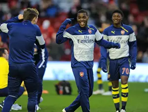 Liverpool V Arsenal 2014/15 Prints: Joel Campbell Before Liverpool vs Arsenal Premier League Clash (2014/15)