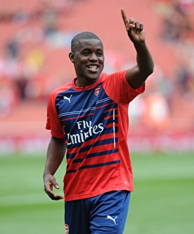 Arsenal V Crystal Palace 2014/15 Prints: Joel Campbell Warming Up: Arsenal vs. Crystal Palace, Premier League 2014/15