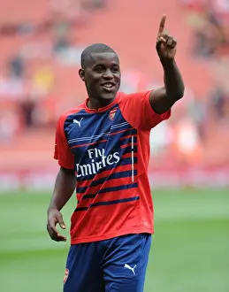 Arsenal V Crystal Palace 2014/15 Prints: Joel Campbell Warming Up: Arsenal vs Crystal Palace, Premier League 2014