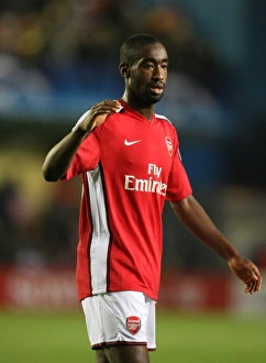 Villarreal V Arsenal 2008-9 Prints: Johan Djourou in Action: Arsenal vs Villarreal, UEFA Champions League Quarterfinal